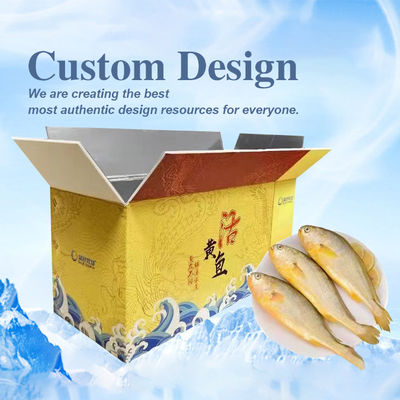 Wholesale Biodegradable Large Foam Cooler Insulated Carton Box with Styrofoam for Seafood Box Type Folder