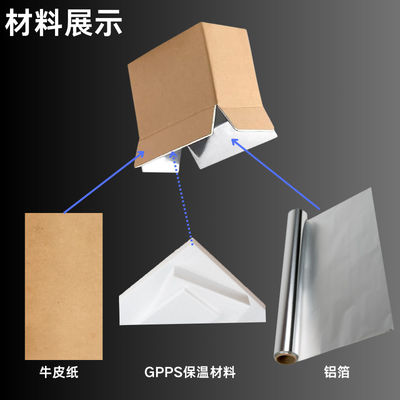 Wholesale Biodegradable Large Foam Cooler Insulated Carton Box with Styrofoam for Seafood Box Type Folder