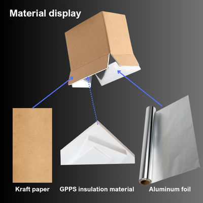 Custom Logo Carton Aluminum Foil Box Fish Meat Vegetables Fruit Styrofoam Lunch Insulated Shipping Big Frozen Product Box