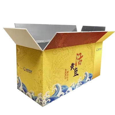 Custom Kraft Paper Aluminum Foil Liner Carton Box with Matt Lamination Embossing Insulated Shipping Boxes for Food Milk Packing