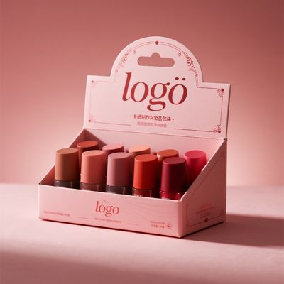 Promotion Portable Cosmetics Display Stand Recyclable Cardboard Paperboard for Point of Purchase Countertop Shelf Use