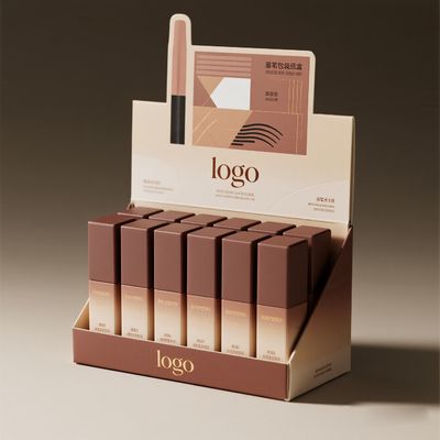 Promotion Portable Cosmetics Display Stand Recyclable Cardboard Paperboard for Point of Purchase Countertop Shelf Use