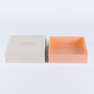 ECO Friendly Customized Colored Printed Cardboard Paper Drawer Box Printed Paper Packaging Drawer Sliding Gift Box With Ribbon