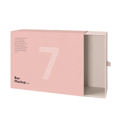 High Quality Luxury Small Drawer Box Clear PVC Window Custom Logo Embossed Pull-Out Sliding Gift Box High Quality Embossed