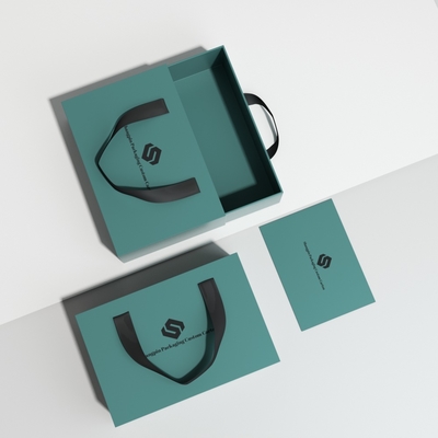 High Quality Luxury Small Drawer Box Clear PVC Window Custom Logo Embossed Pull-Out Sliding Gift Box High Quality Embossed