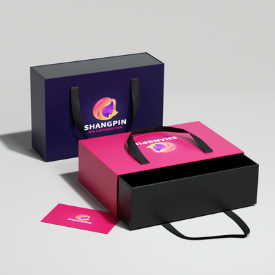 High Quality Luxury Small Drawer Box Clear PVC Window Custom Logo Embossed Pull-Out Sliding Gift Box High Quality Embossed