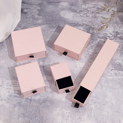 Customized Luxury Thin Jewelry Boxes Colorful Cardboard Bracelet Gift Packaging Set Recycled Kraft Material Perfume Wedding