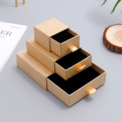 Customized Luxury Thin Jewelry Boxes Colorful Cardboard Bracelet Gift Packaging Set Recycled Kraft Material Perfume Wedding