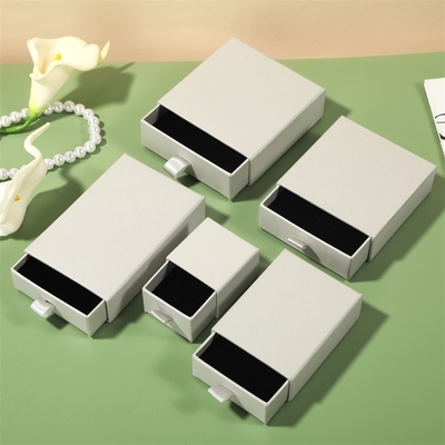 Customized Luxury Thin Jewelry Boxes Colorful Cardboard Bracelet Gift Packaging Set Recycled Kraft Material Perfume Wedding