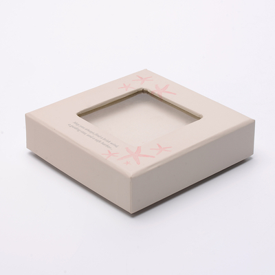 Custom Brown Paper Gift Boxes with Clear Window Luxury Lid and Base High-End Sponge Liner for Small Business