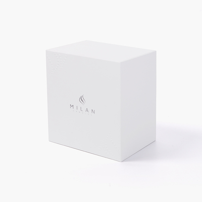 Custom Luxury Candle Box Packaging with Rigid Lid White Matte Empty Cup and Sponge Liner Aromatherapy Gift Box