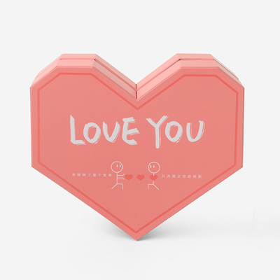 Custom Recyclable Biodegradable Luxury Gift Paper Box Cardboard Bridesmaid Heart Shaped Pink Flower Sponge Personalized Logo