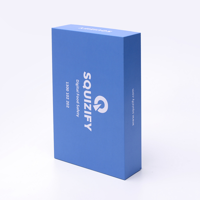 High Quality Small Lid and Base Gift Box Blue Packaging Paper Top and Bottom Paperboard Box With Customized Logo