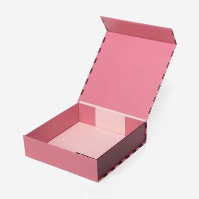 Large Luxury Recyclable Leather Cosmetic Gift Box Book Style Folding Gold Foil Logo Closure Magnetic with Embossed Design