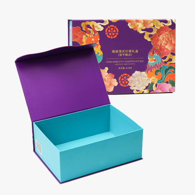 Recyclable Rigid Cardboard Custom Logo Gift Box Black Hard Magnetic Sponge Liner Collapsible Cosmetic Packaging Colorful Boxes
