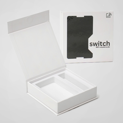 Recyclable Rigid Cardboard Custom Logo Gift Box Black Hard Magnetic Sponge Liner Collapsible Cosmetic Packaging Colorful Boxes