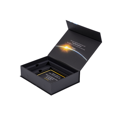 Recyclable Rigid Cardboard Custom Logo Gift Box Black Hard Magnetic Sponge Liner Collapsible Cosmetic Packaging Colorful Boxes
