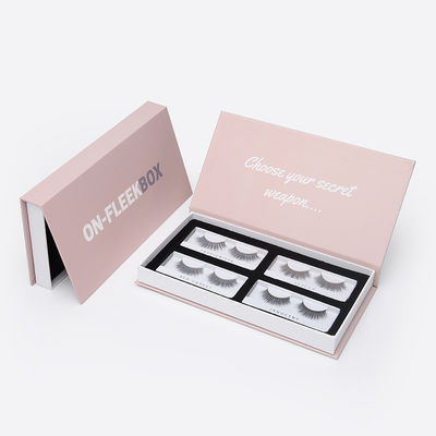 Custom Eyelash Box Matte Pink Printed Logo Shaped Paper Rigid Packaging Magnetic Closure Book Gift Boxes for False Eyelashes