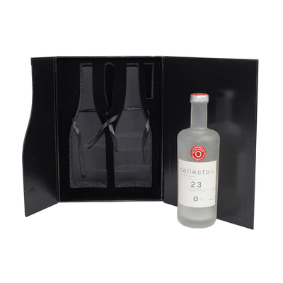 Customizable Recyclable Rigid Paper Box for Wine & Spirits Whisky Red Wine & Vodka Gift Box with Embossed Finish Sponge Lining
