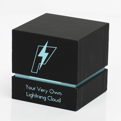 Recyclable Electronics Accessories Gift Paper Box with Custom Logo Top Bottom Lid Base Heaven Earth Cover Embossed Printing