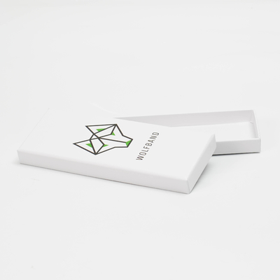 Recyclable Electronics Accessories Gift Paper Box with Custom Logo Top Bottom Lid Base Heaven Earth Cover Embossed Printing