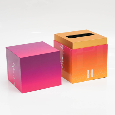 Recyclable Electronics Accessories Gift Paper Box with Custom Logo Top Bottom Lid Base Heaven Earth Cover Embossed Printing