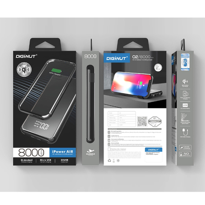 Custom Printed 3C Product Packaging Paper Box with Hook Spot UV Car Charger USB-Customized Logo and Brand Embossed Printing