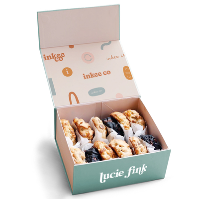 Cookie Cupcake Bakery Chocolate Pastry Dessert Packaging Gift Box for Cakes With Ribbon Custom Magnet Top Cake Box
