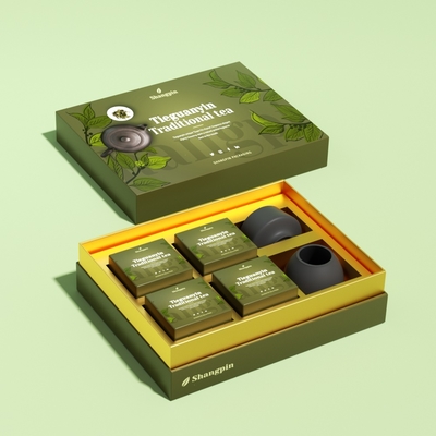 Customized Design LOGO Premium Empty Green Tea Packaging Box Set New Universal Longjing Maojian Biluochun Gift Boxes
