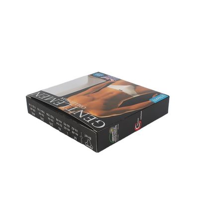 Clear Window Sexy Underwear for Women and Men Panty Packaging Box with Buckle for Socks and Fur Use