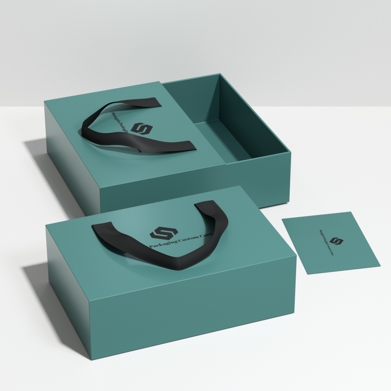 Luxury Jewelry Drawer Box Custom Logo Aseptic Recycled Sponge Lining for Necklace False Eyelashes Tea Box Packaging