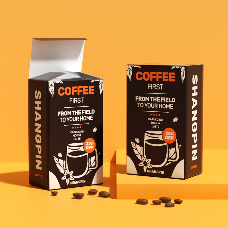 Wholesale Price Book Shaped Foldable Paper Box Coffee Bag Packaging for Instant Coffee