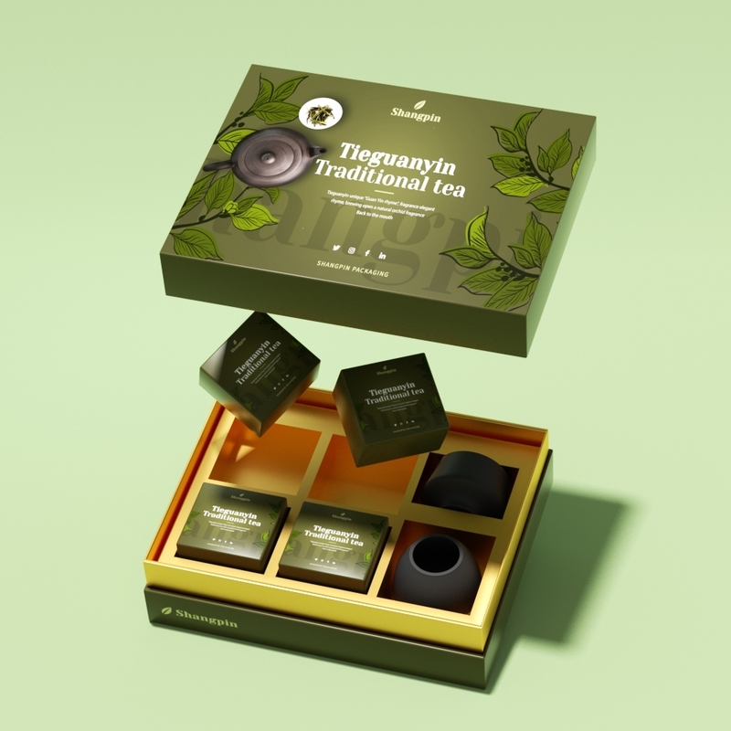 Customized Design LOGO Premium Empty Green Tea Packaging Box Set New Universal Longjing Maojian Biluochun Gift Boxes